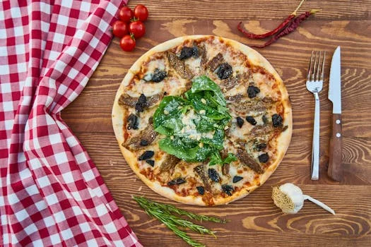mushroom truffle pizza wild fungi