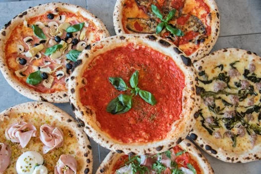 margherita pizza with fresh basil mozzarella